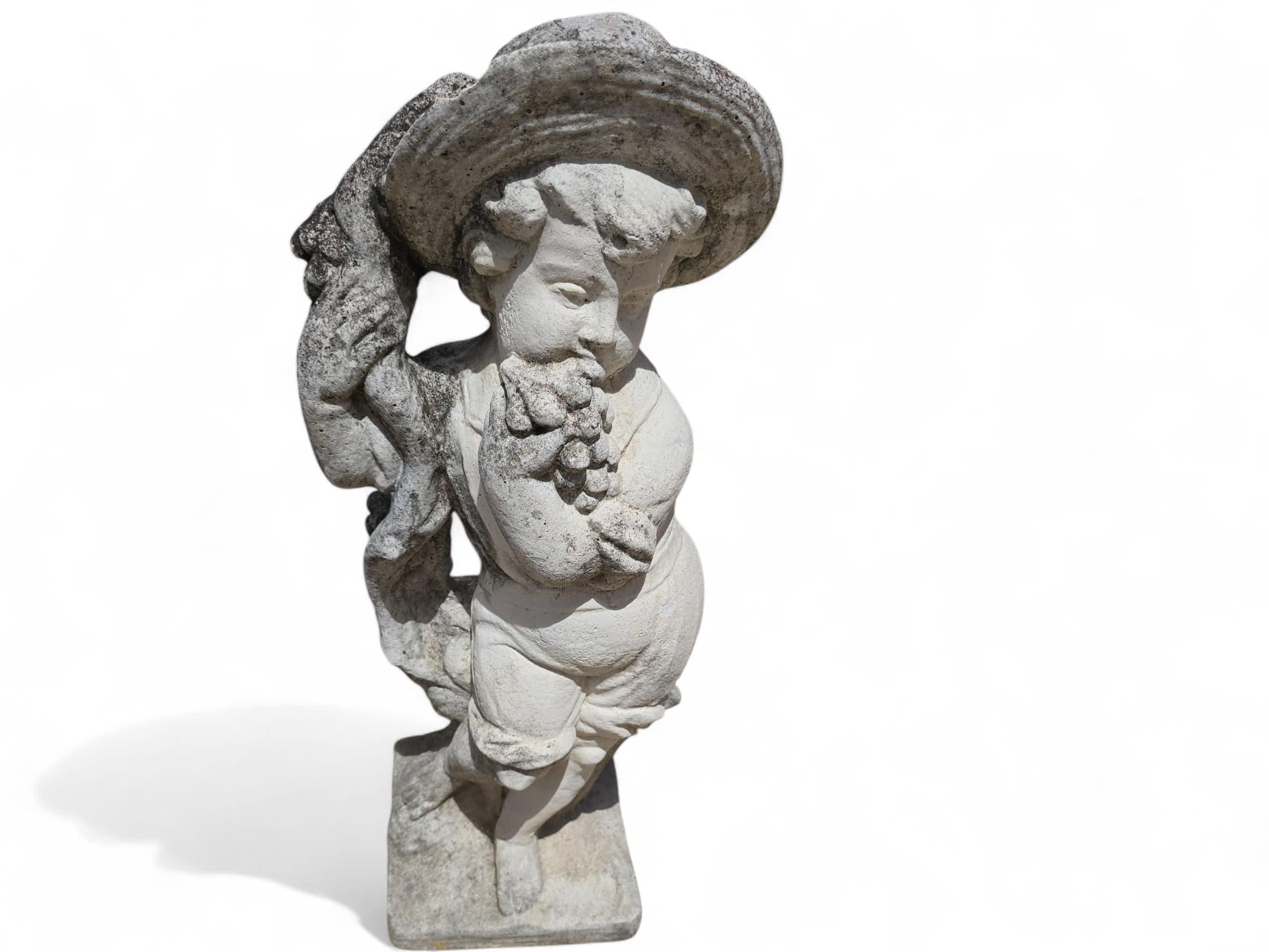 Set of Four Sculptures Representing the Four Seasons in Reconstituted Stone For Sale 1