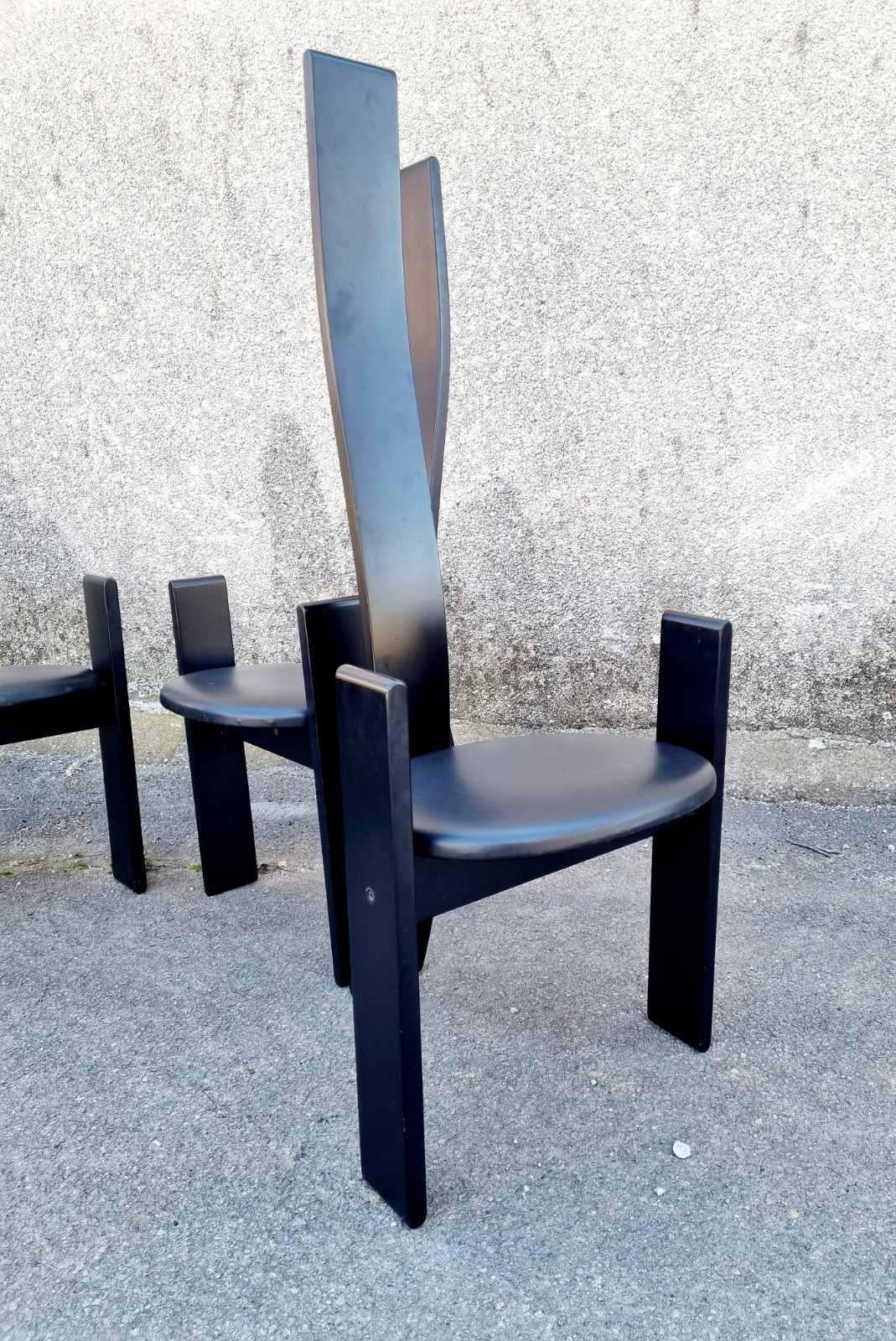 Ensemble de quatre chaises SD51 Golem de Vico Magistretti pour Poggi, Italie, années 1960 en vente 4