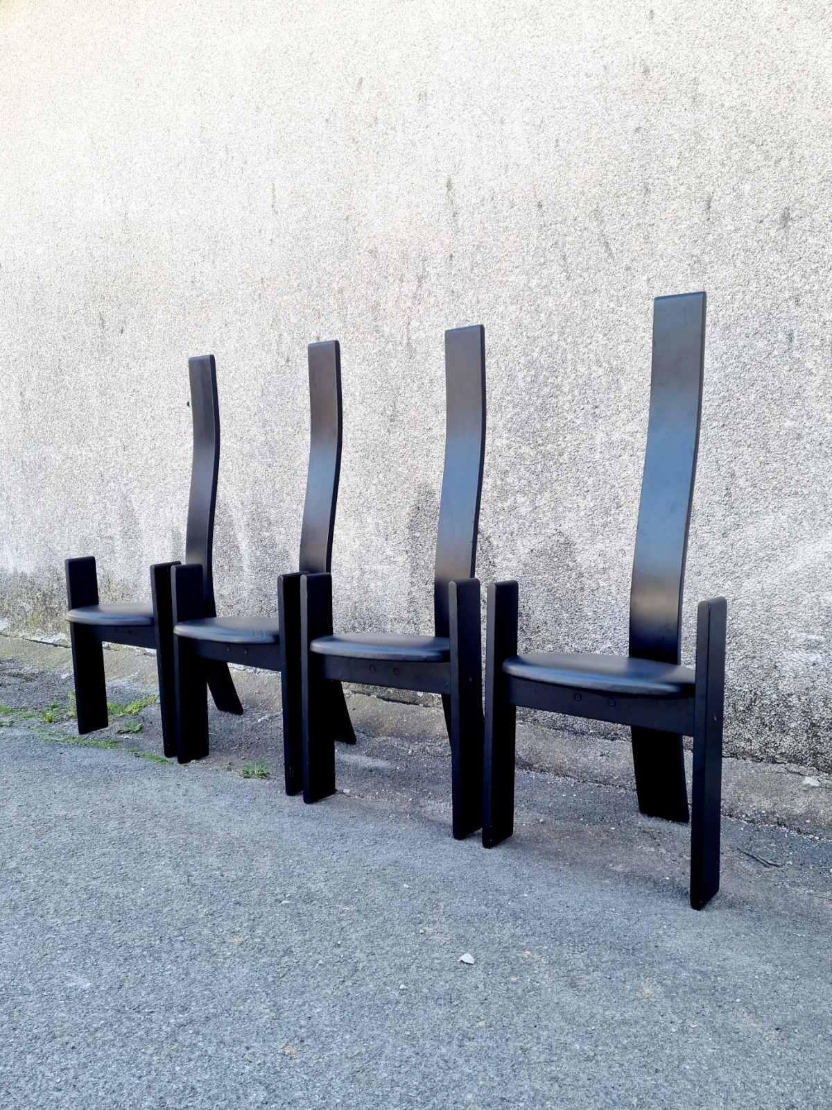 Ensemble de quatre chaises SD51 Golem de Vico Magistretti pour Poggi, Italie, années 1960 en vente 6