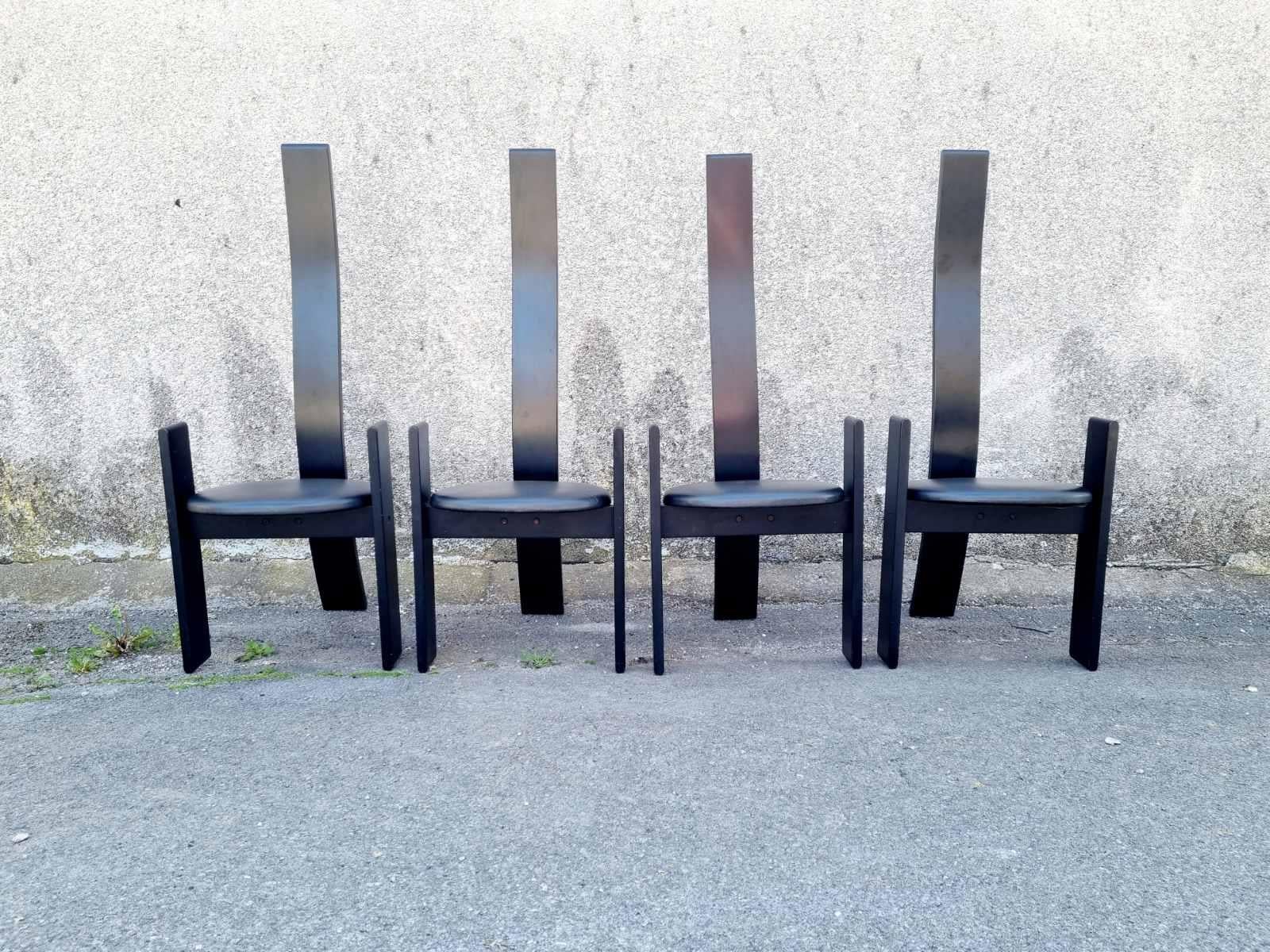 Ensemble de quatre chaises SD51 Golem de Vico Magistretti pour Poggi, Italie, années 1960 en vente 7