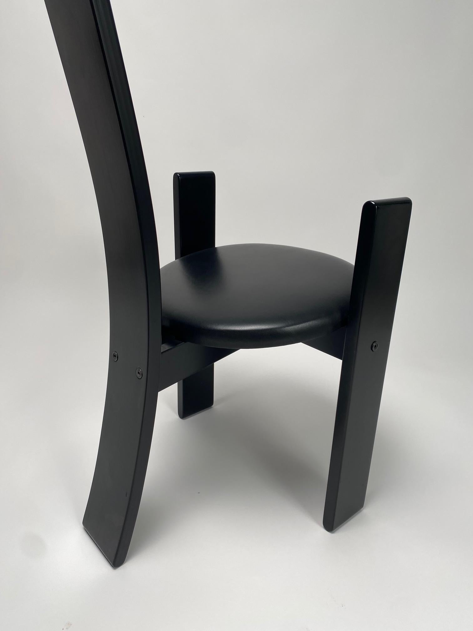 Satz von vier SD51 „Golem“-Stühlen von Vico Magistretti für Poggi, Italien, 1960er Jahre im Angebot 2