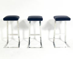 Set of Four Seasons Bar Stools by Mies van der Rohe by Gratz