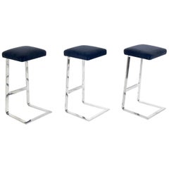 Set of Four Seasons Bar Stools by Mies van der Rohe by Gratz