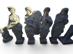 Set of Four Seasons Sculptures in Italian Marble, 1980s