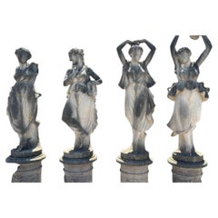 Set of Four Seasons Sculptures in Vicenza Stone, Italy, 1940s