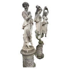 Set of Four Seasons Sculptures in Vicenza Stone, Italy, 1970s