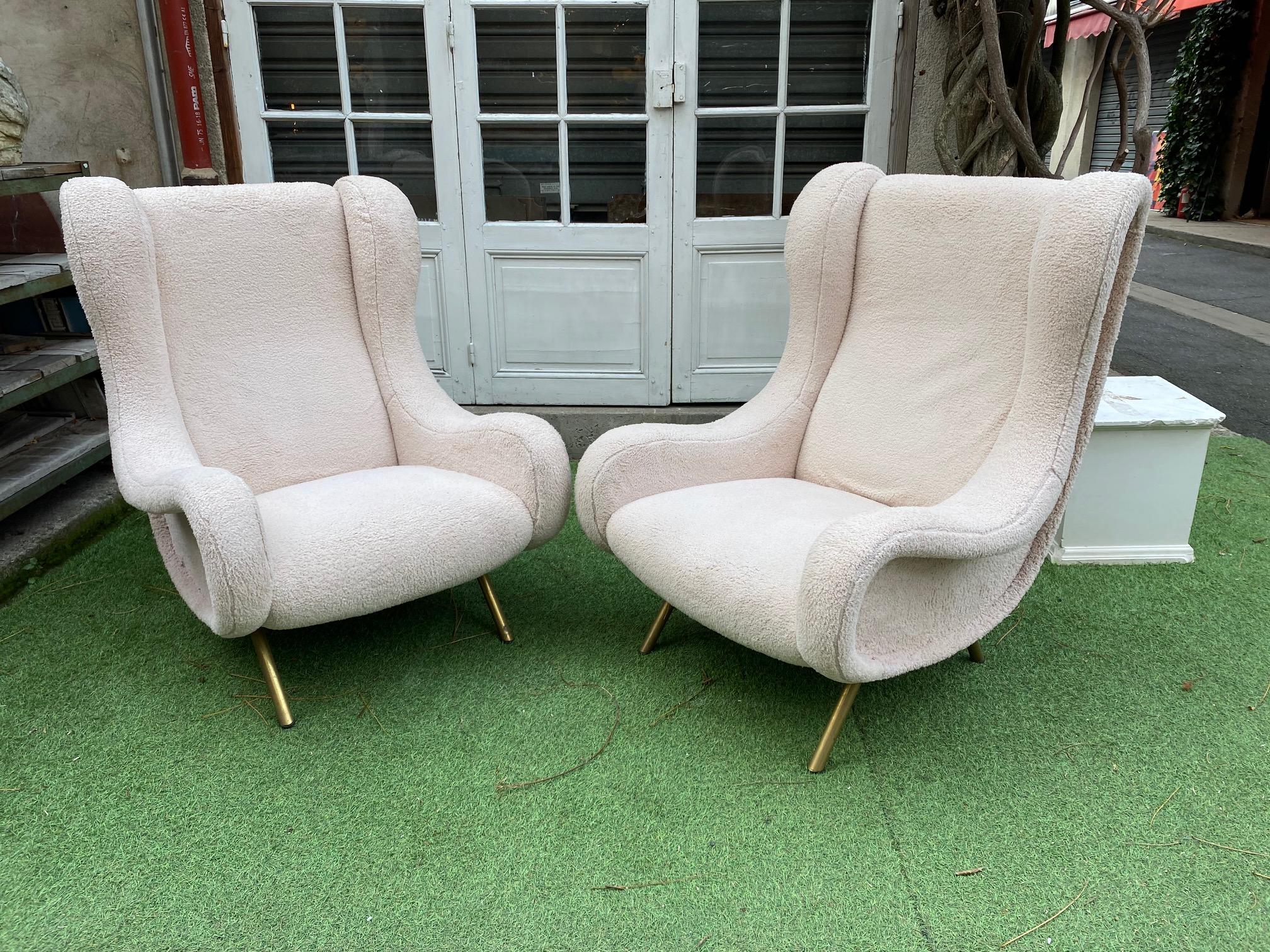 Set of four Senior armchairs by Marco Zanuso for Arflex In Good Condition In Paris, FR