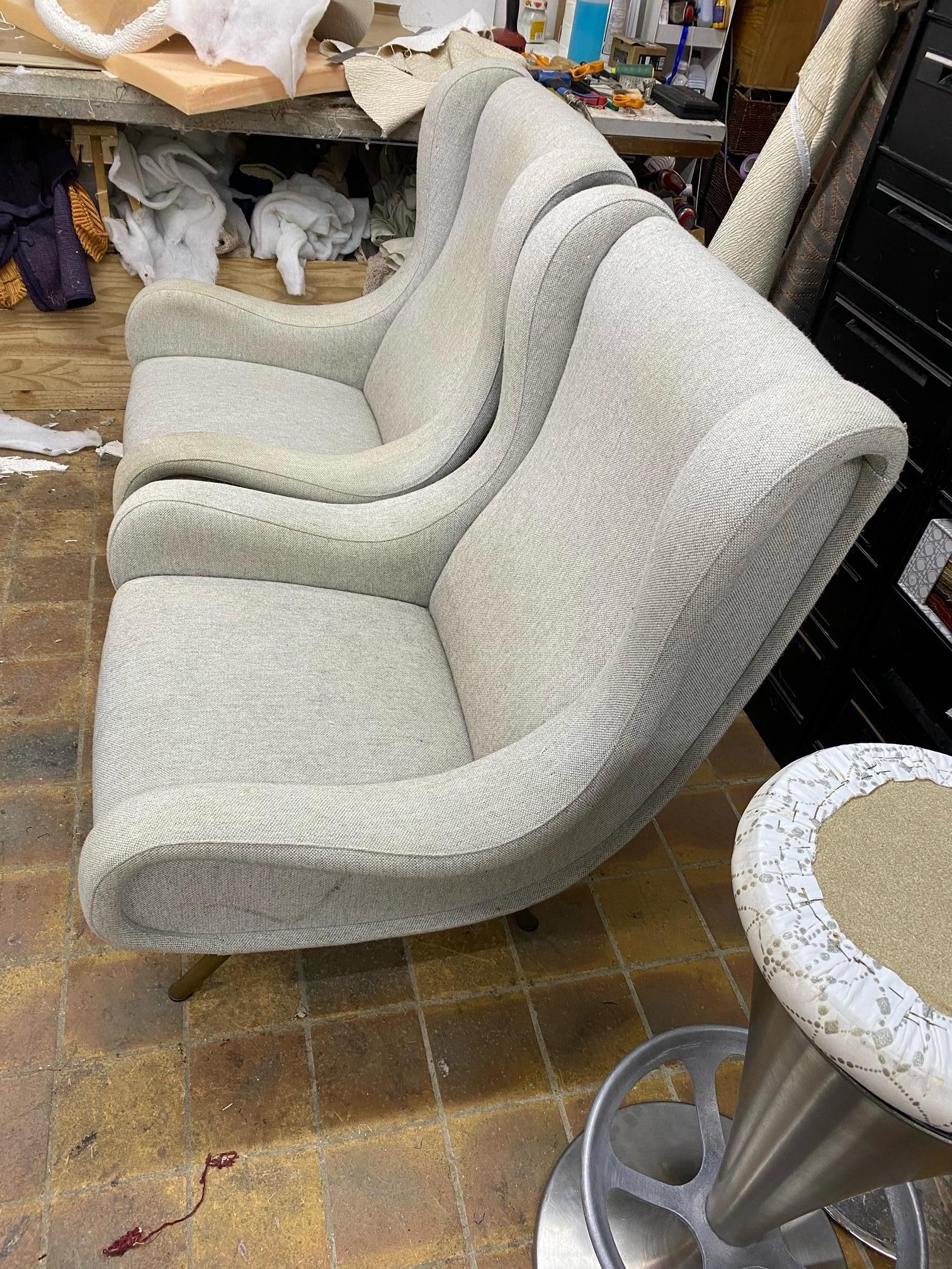 Mid-20th Century Set of four Senior armchairs by Marco Zanuso for Arflex