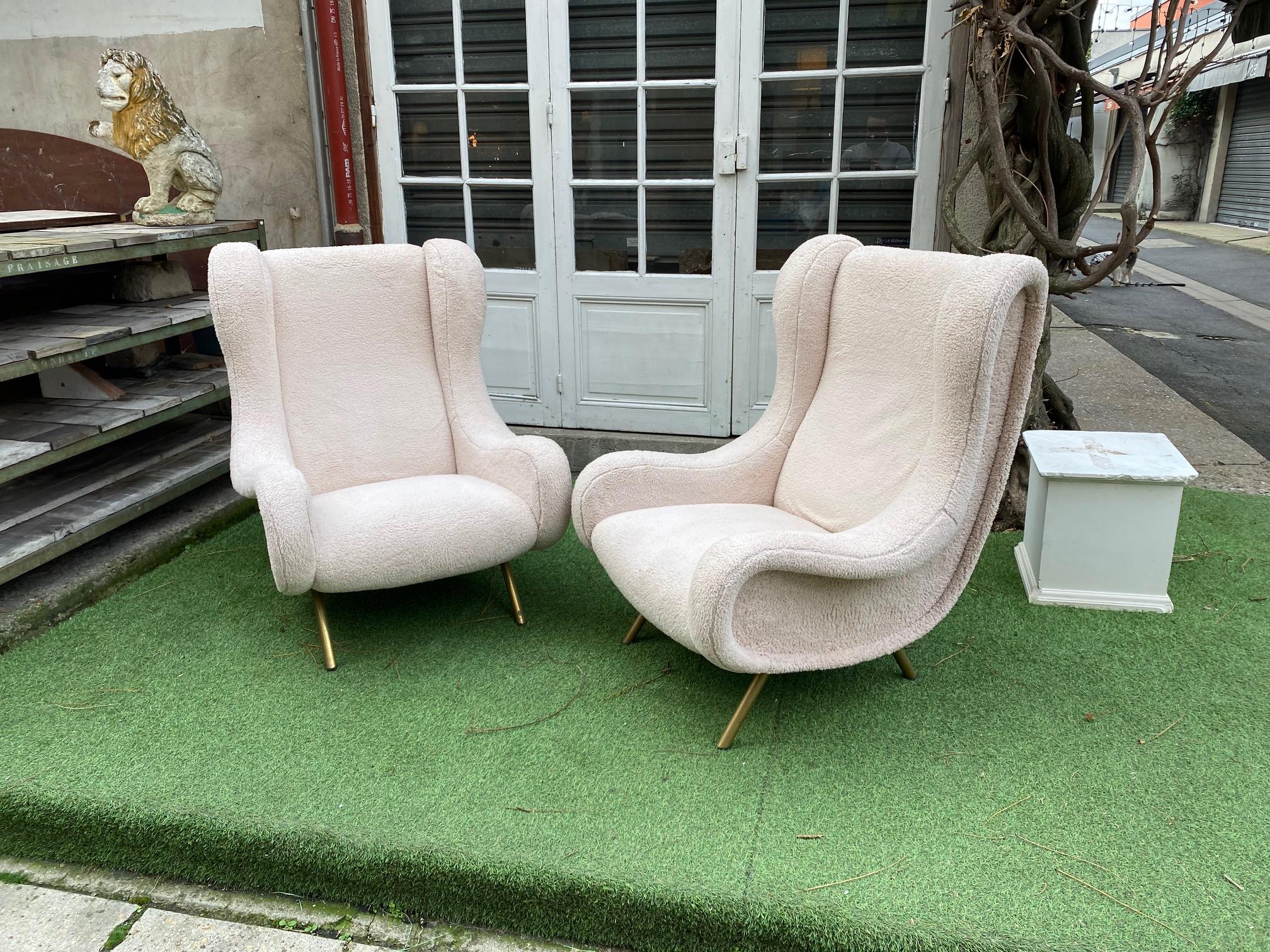 Set of four Senior armchairs by Marco Zanuso for Arflex
