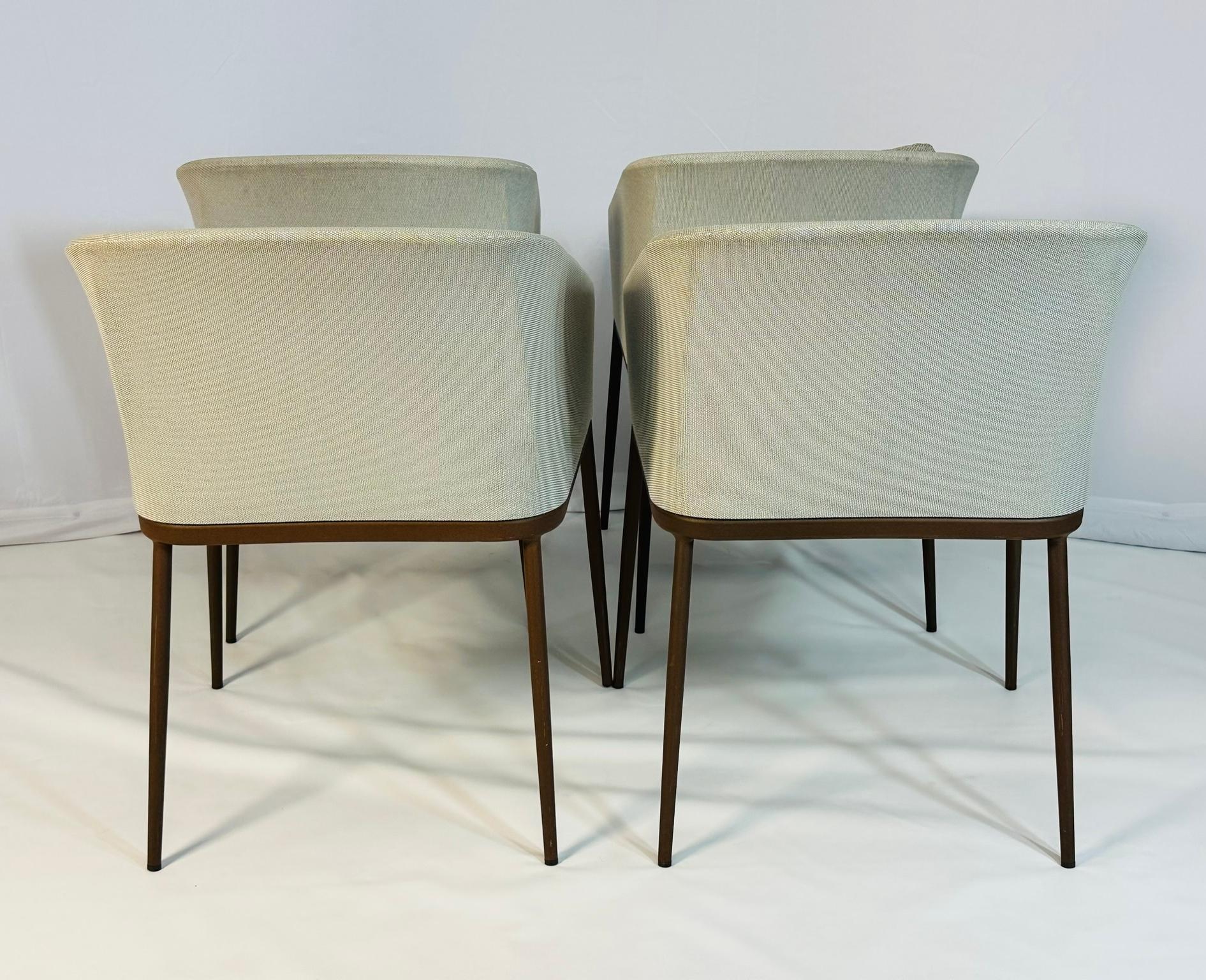 Aluminium Ensemble de quatre fauteuils d'extérieur Senso par Studio Expormim, design espagnol moderne en vente