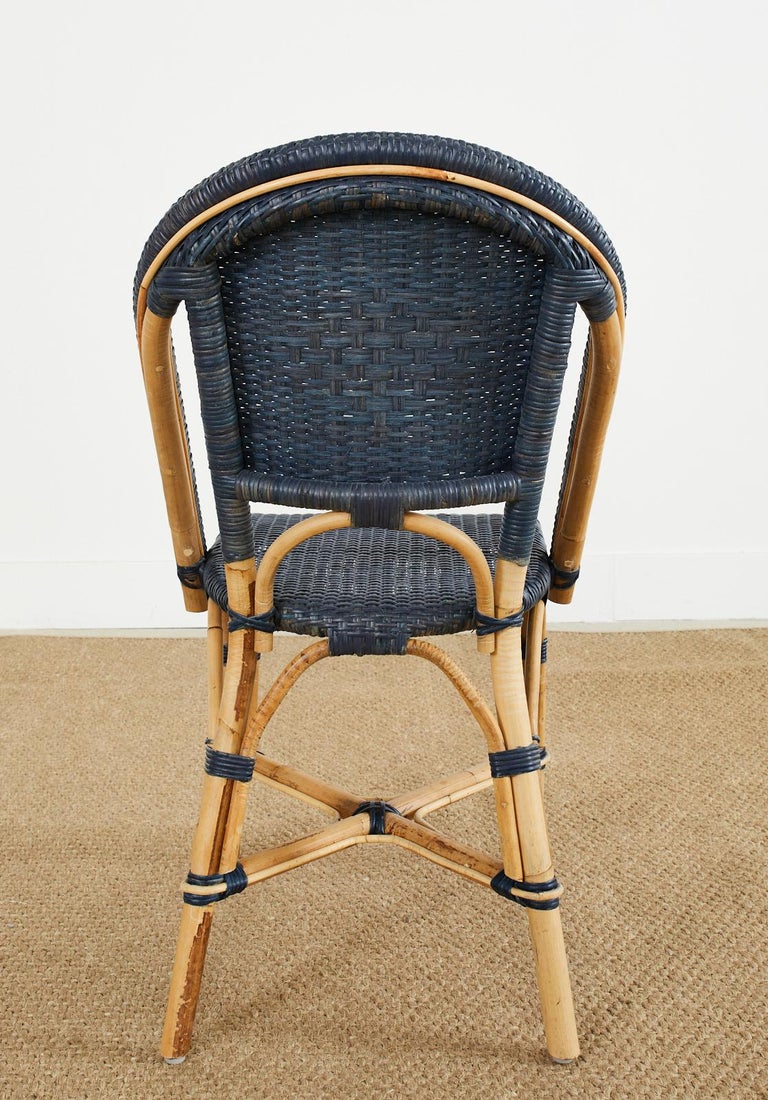 Set of Four Serena and Lily Rattan Wicker Bistro Dining Chairs at 1stDibs