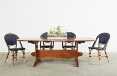Set of Four Serena and Lily Rattan Wicker Bistro Dining Chairs