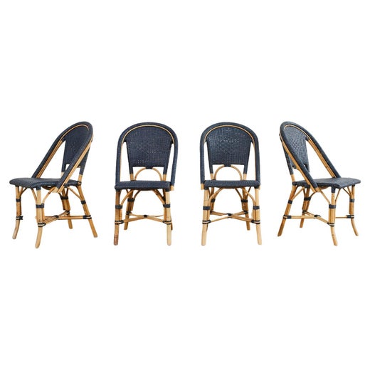 Set of Forty Serena and Lily Rattan Wicker Bistro Dining Chairs For Sale at  1stDibs