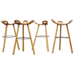 Set of Four Sergio Rodriguez Style Stools