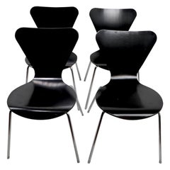 Set of Four Series 7 Jacobsen Style Chairs Made in Italy