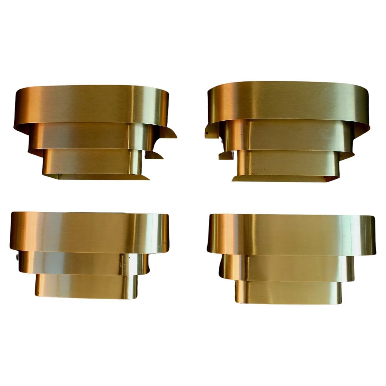 Set of Four Sexy 1970's Sconces Design by Lightolier For Sale