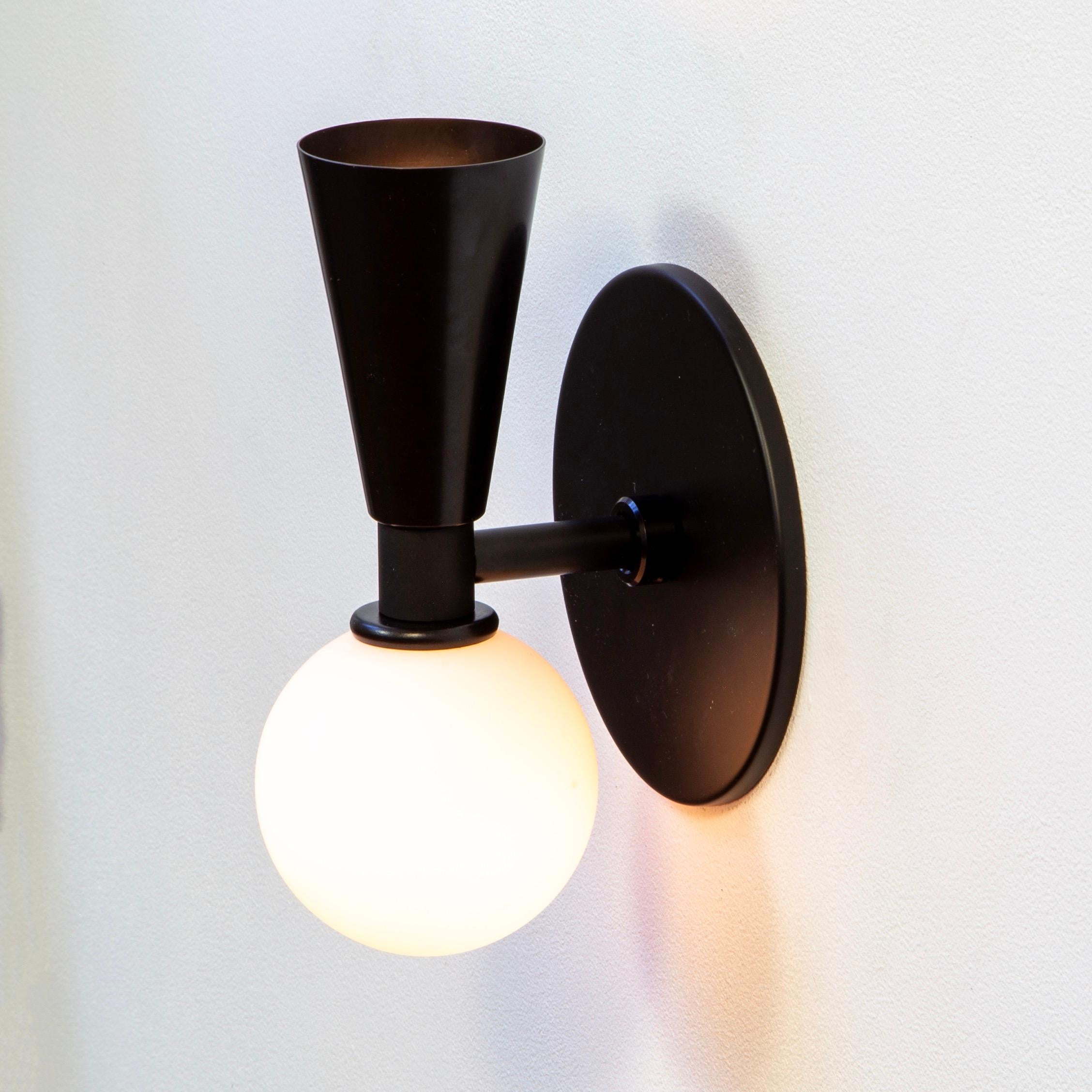 Set of Four Shapes Wall Sconces by Research.Lighting, Black, Made to Order For Sale 2