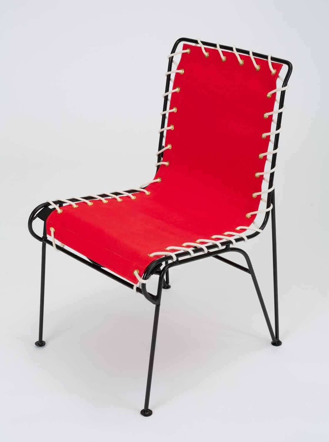 Powder-Coated Set of Four Side Chairs by Pipsan Saarinen Swanson for Ficks Reed