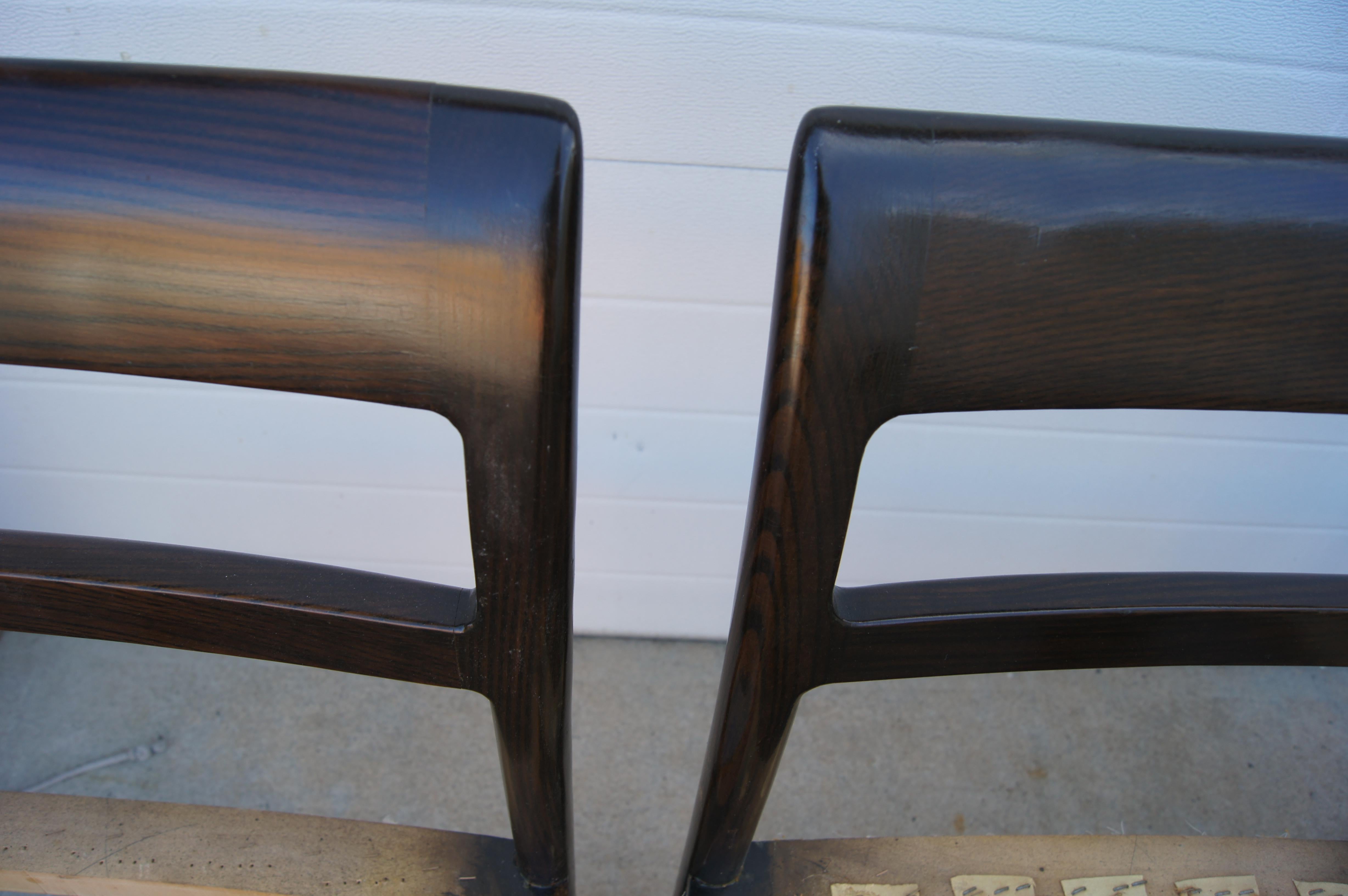 Set of Four Side Chairs in Ash, Model 6738, by Roger Sprunger for Dunbar In Good Condition For Sale In Dorchester, MA