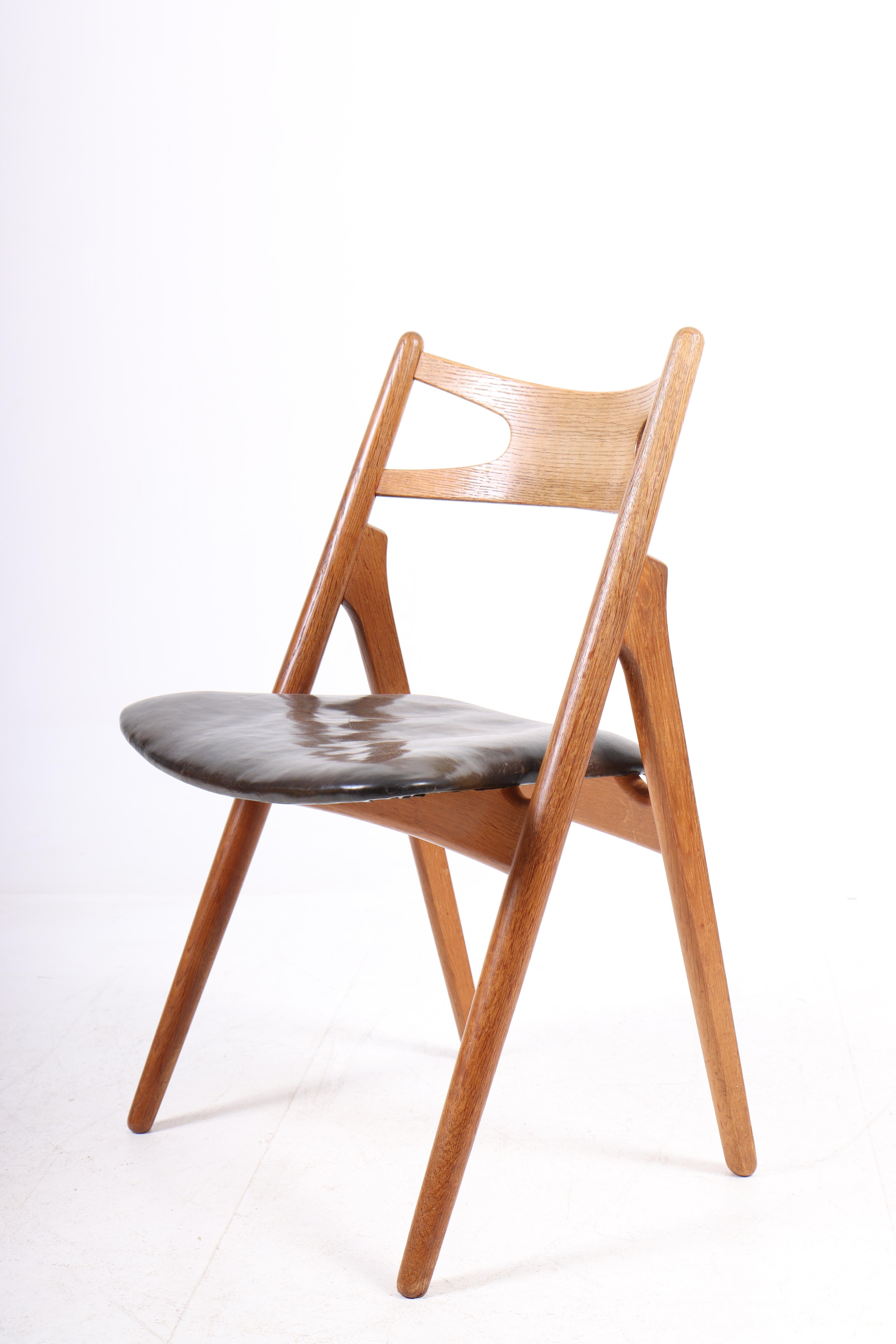 Scandinavian Modern Set of Four Side Chairs in Oak by Hans Wegner, 1960s