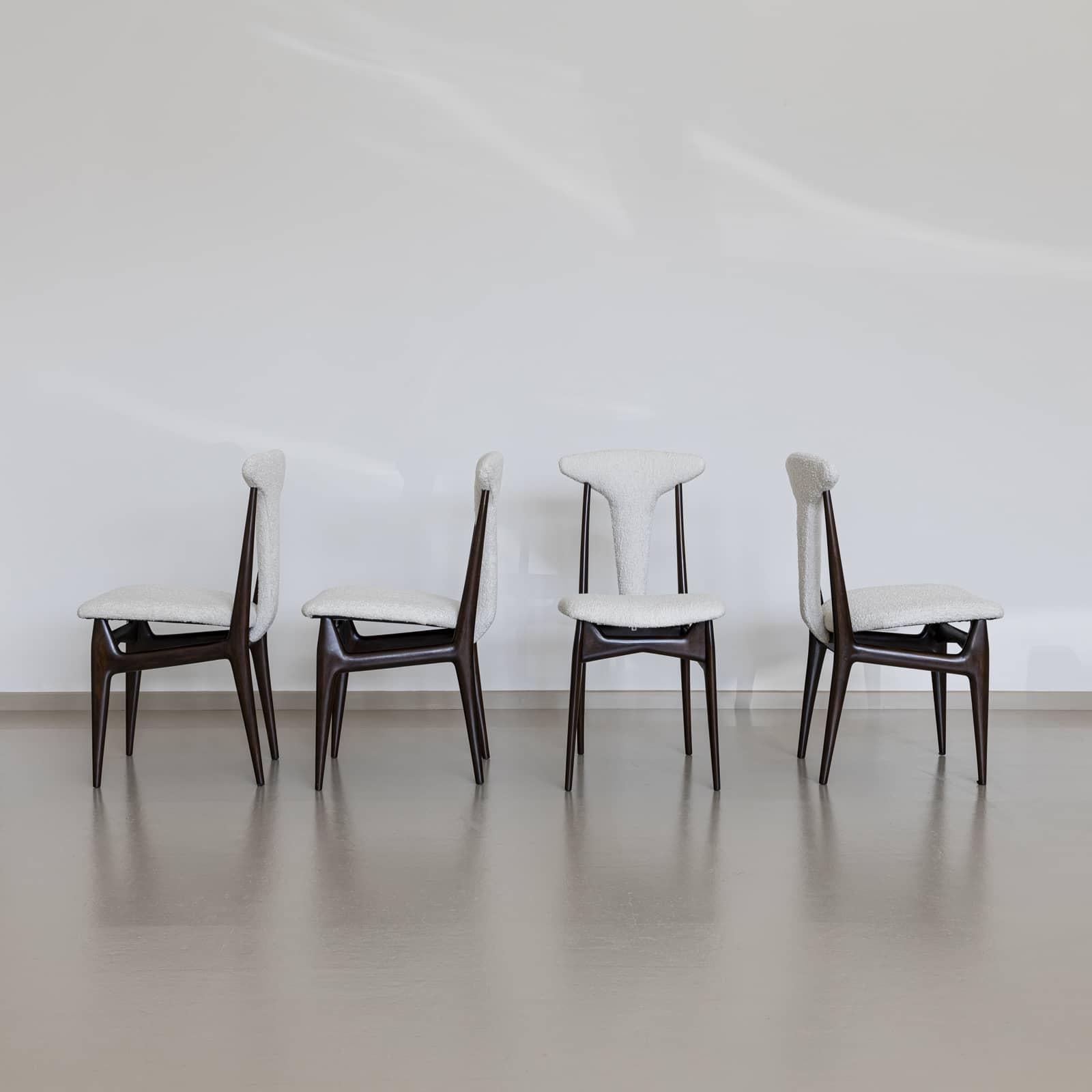 Tissu Ensemble de quatre chaises d'appoint, Italie années 1950 en vente