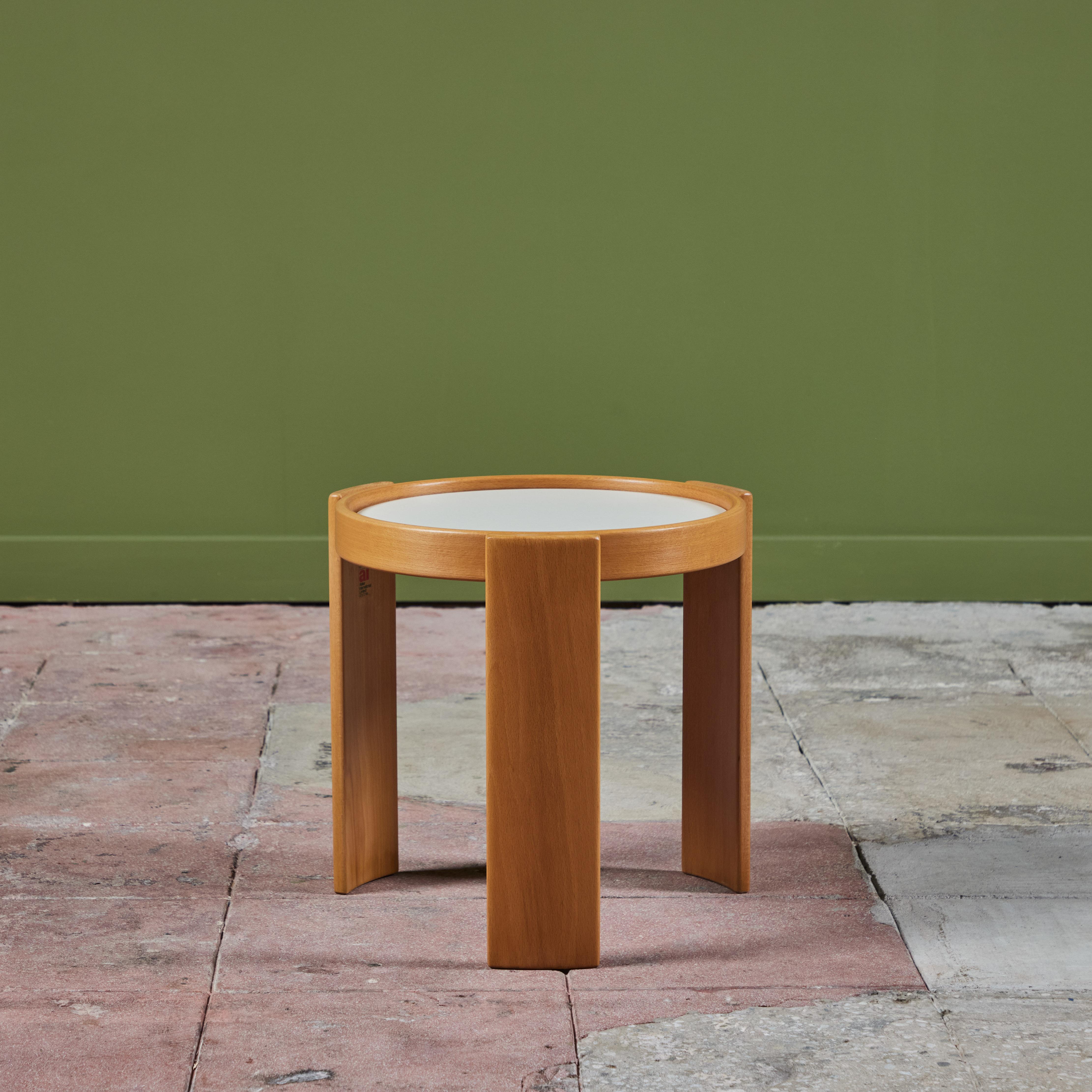 Set of Four Side Tables by Gianfranco Frattini for Cassina For Sale 5
