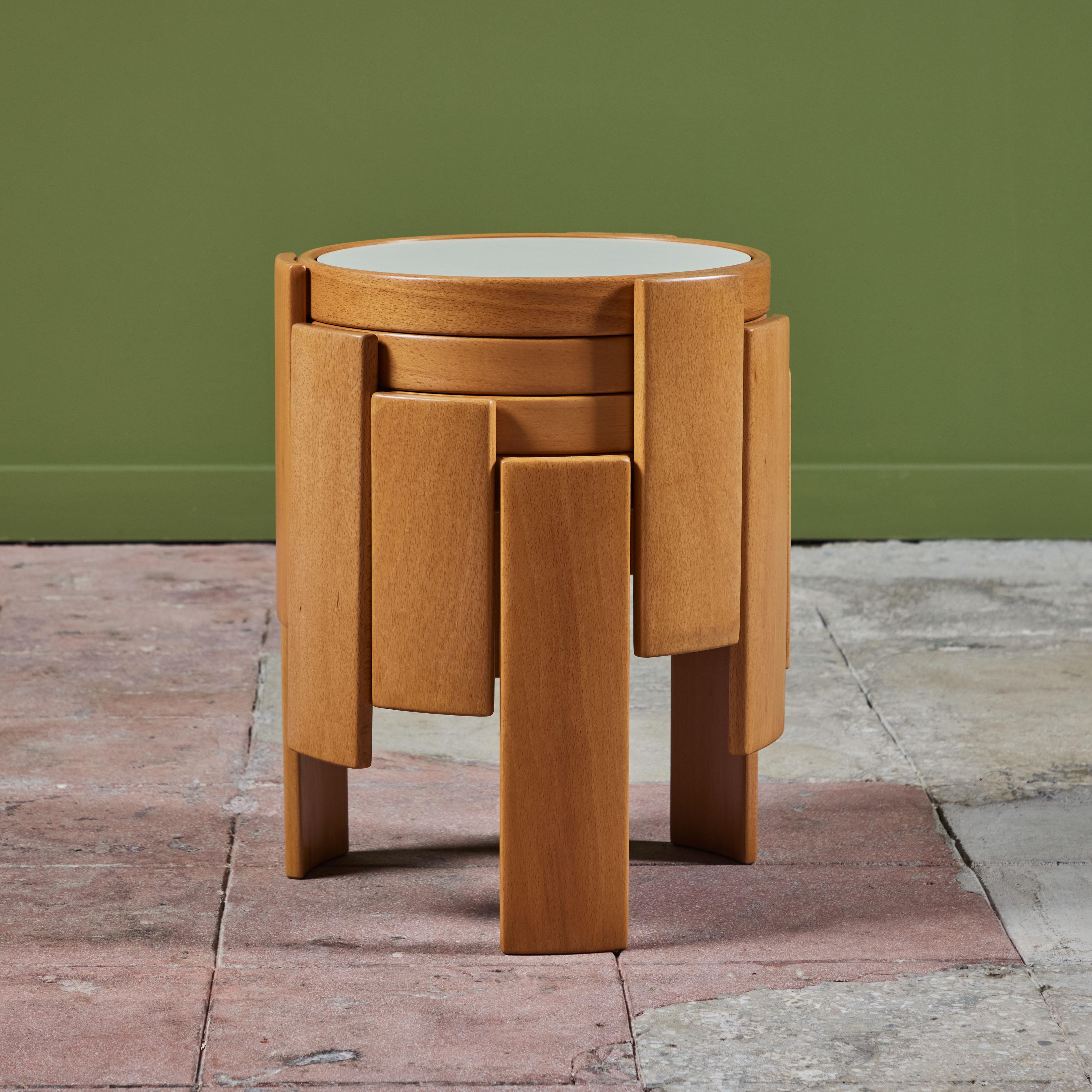 Mid-Century Modern Set of Four Side Tables by Gianfranco Frattini for Cassina