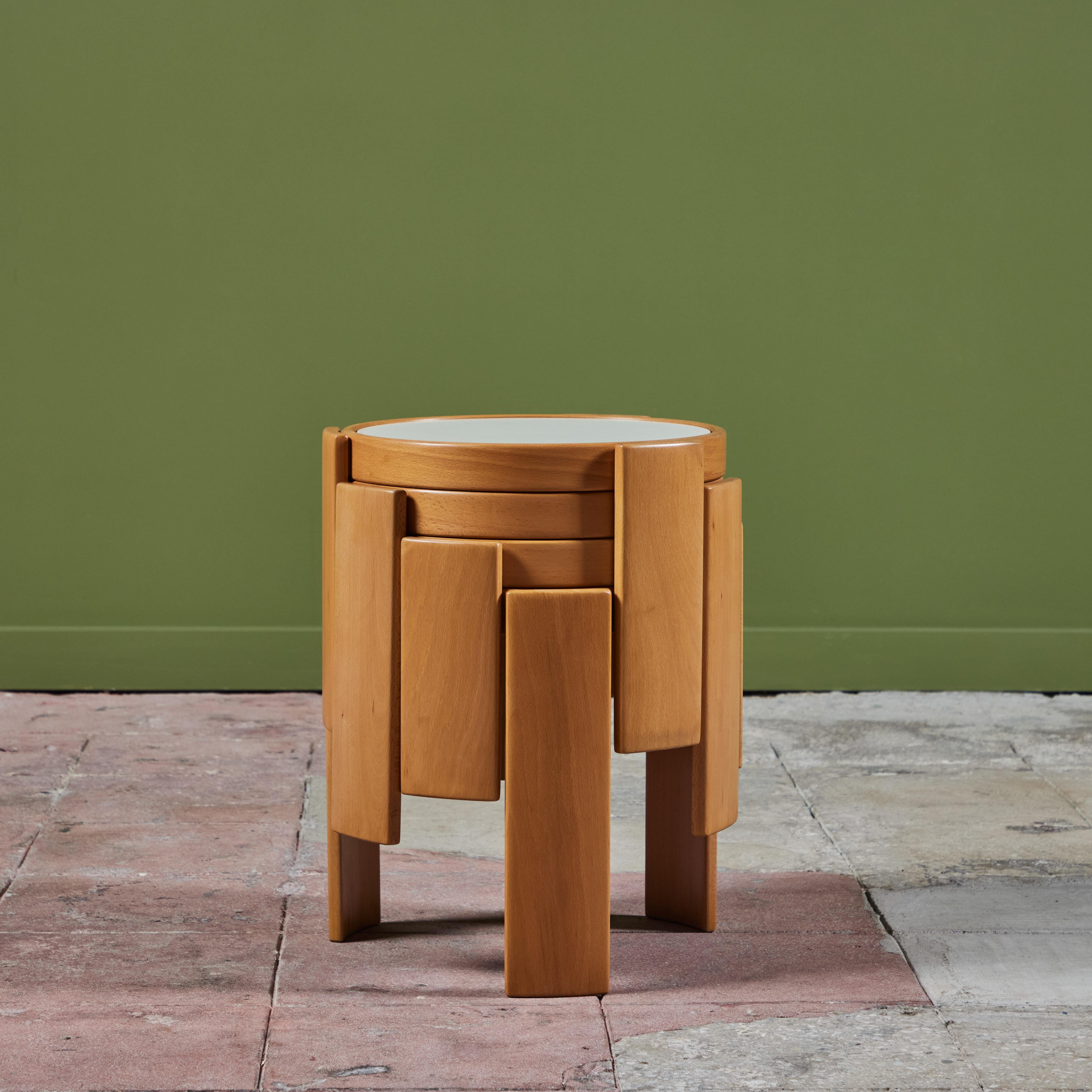 Set of Four Side Tables by Gianfranco Frattini for Cassina 1