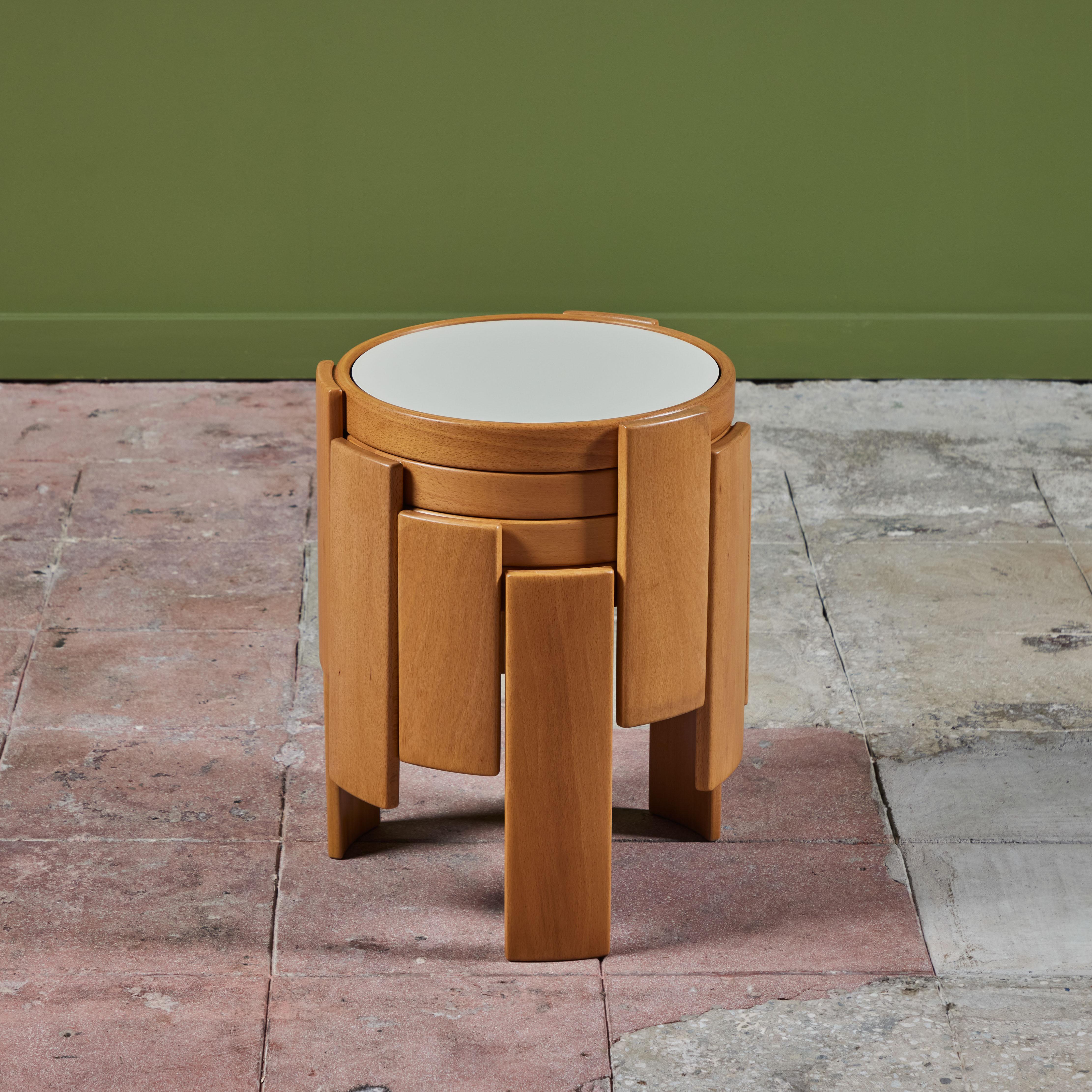 Set of Four Side Tables by Gianfranco Frattini for Cassina 2