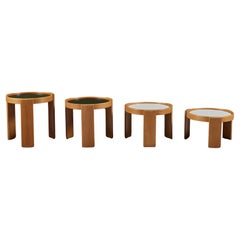 Set of Four Side Tables by Gianfranco Frattini for Cassina