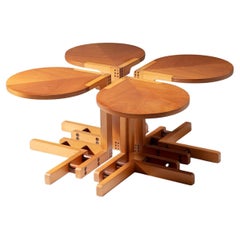 Set of Four Side Tables by Opera Aperta for Bernini, Italy, 1980s