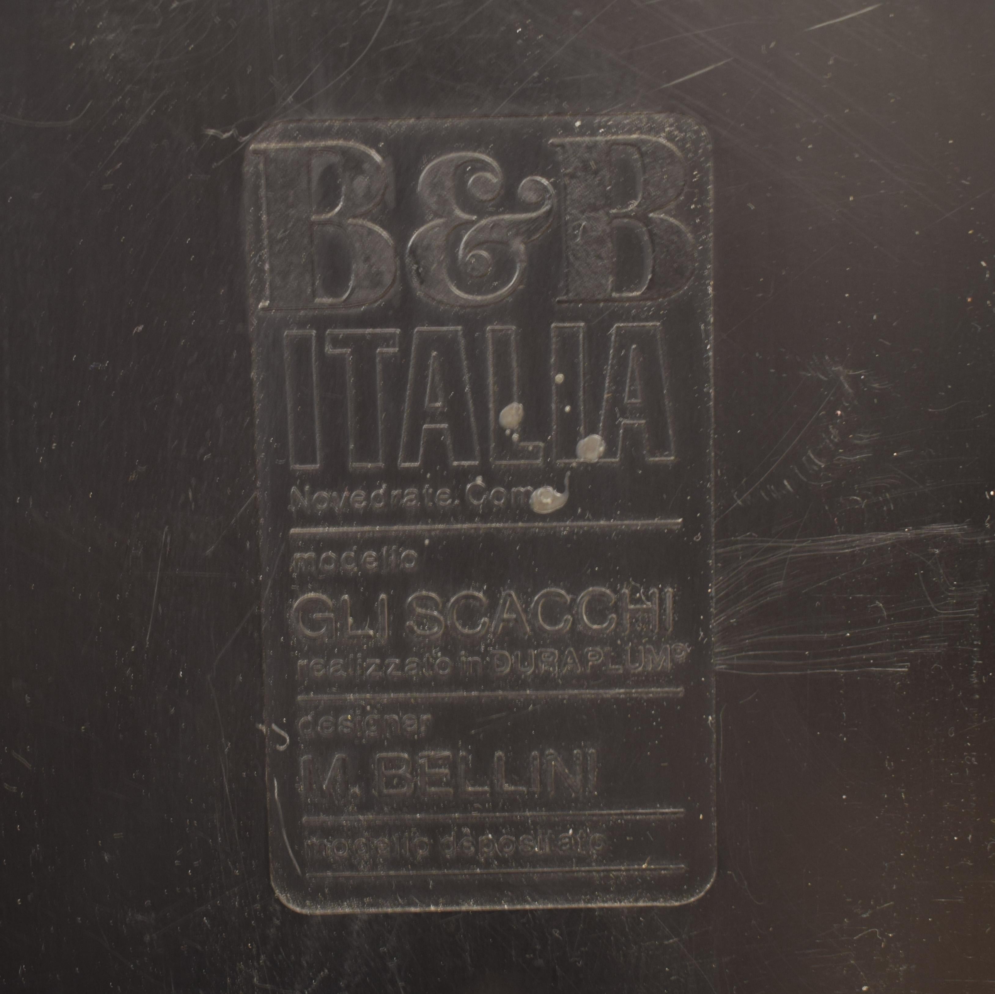 Italian Set of Four Side Tables Gli Scacchi by Mario Bellini for B&B Italia