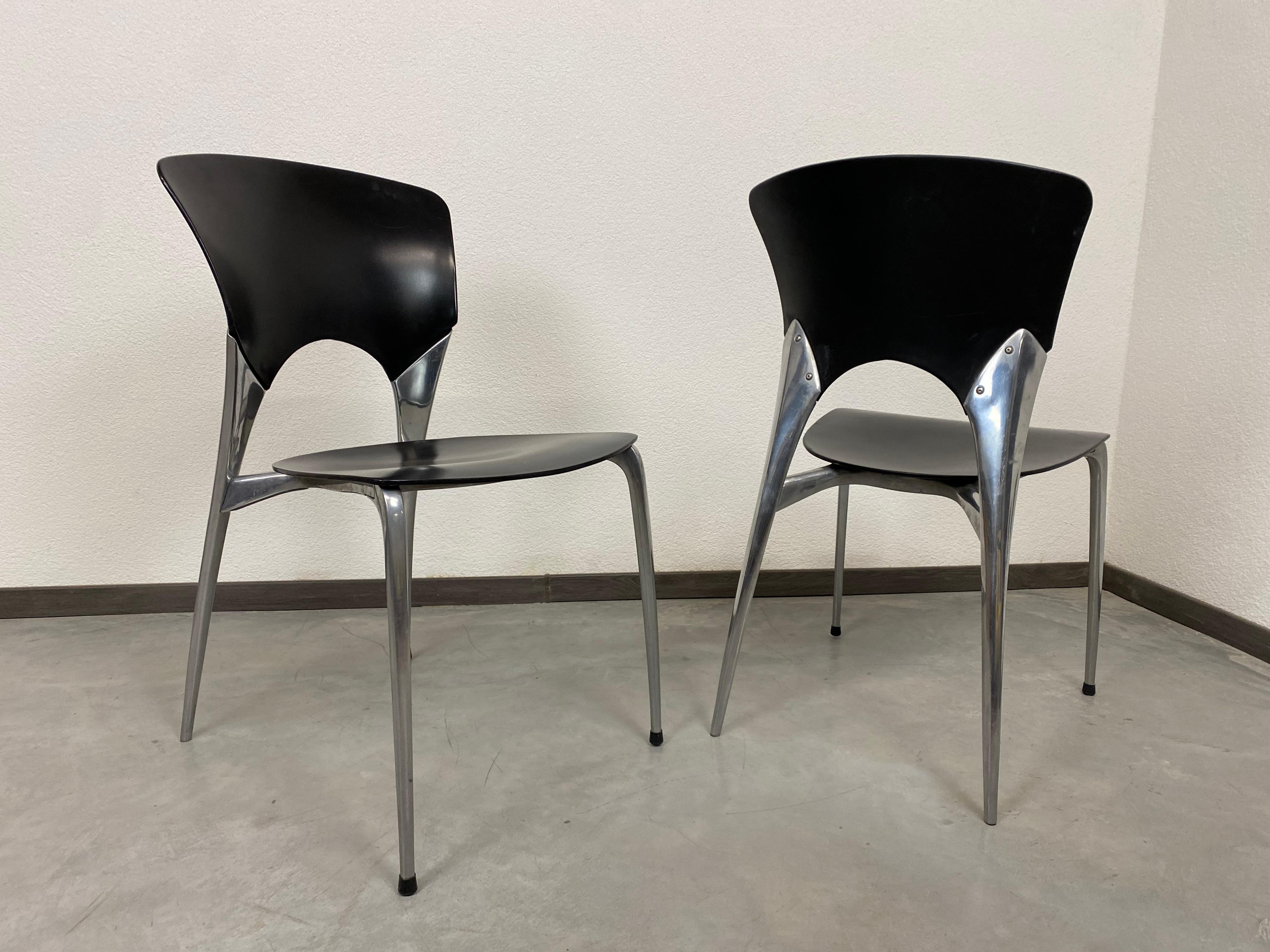 Modern Set of Four Silla Dining Chairs by Joseph Llusca for Driade For Sale