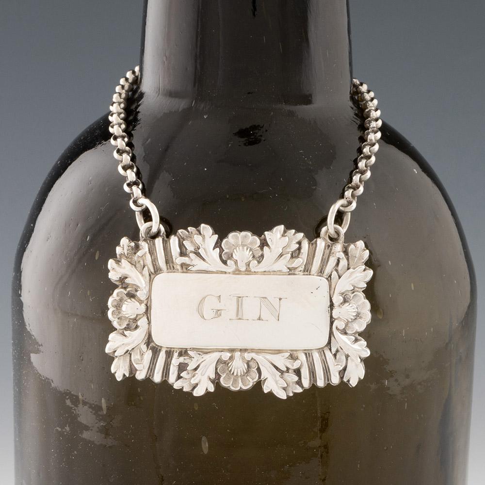 Britannico Set di quattro biglietti per bottiglie d'argento Bimingham 1829/30 in vendita