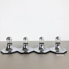 Set of Four silver Cubic Wall Lights by Motoko Ishii for Staff Lights, 1970