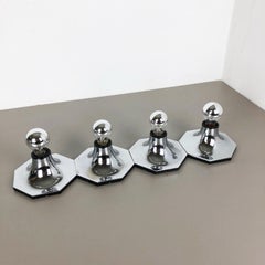 Set of Four silver Cubic Wall Lights by Motoko Ishii for Staff Lights, 1970