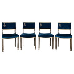 Vintage Set Of Four Silver Jubilee Commemorative Chairs By Hands Of Wycombe c.1977