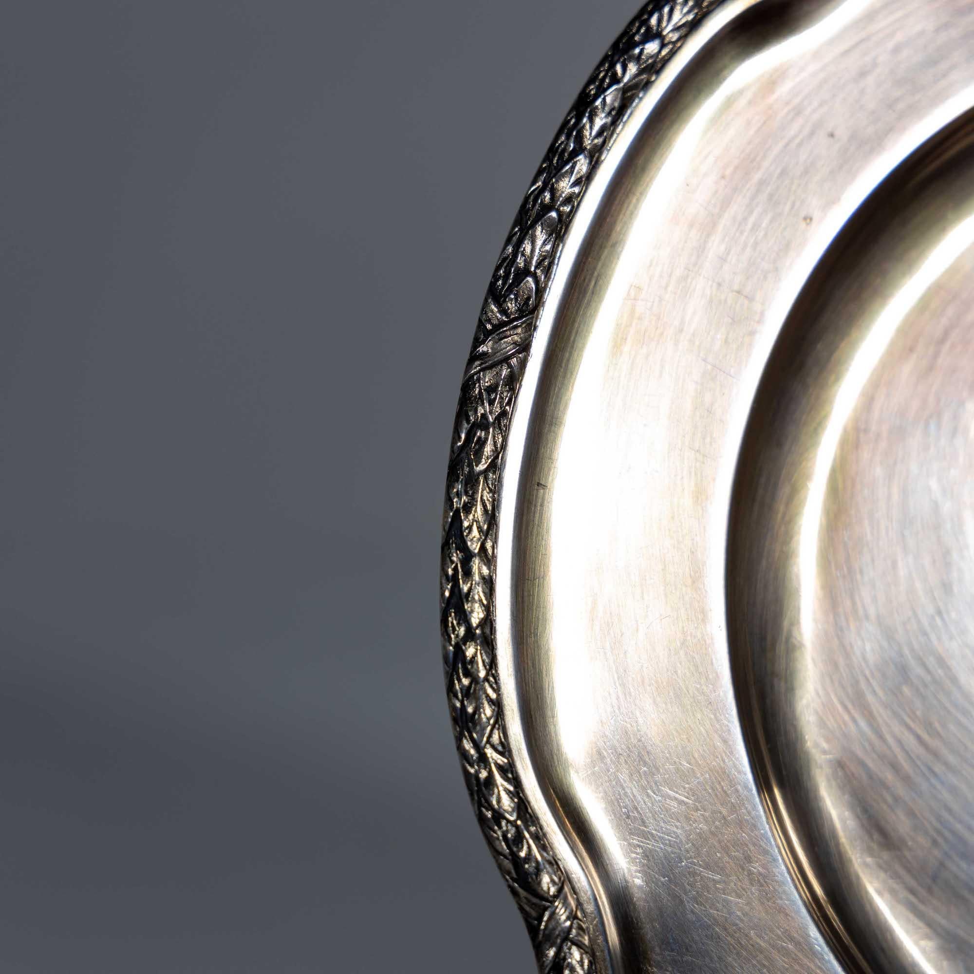 Early 20th Century Set of four Silver Plates, Friedländer Berlin, c. 1900 For Sale
