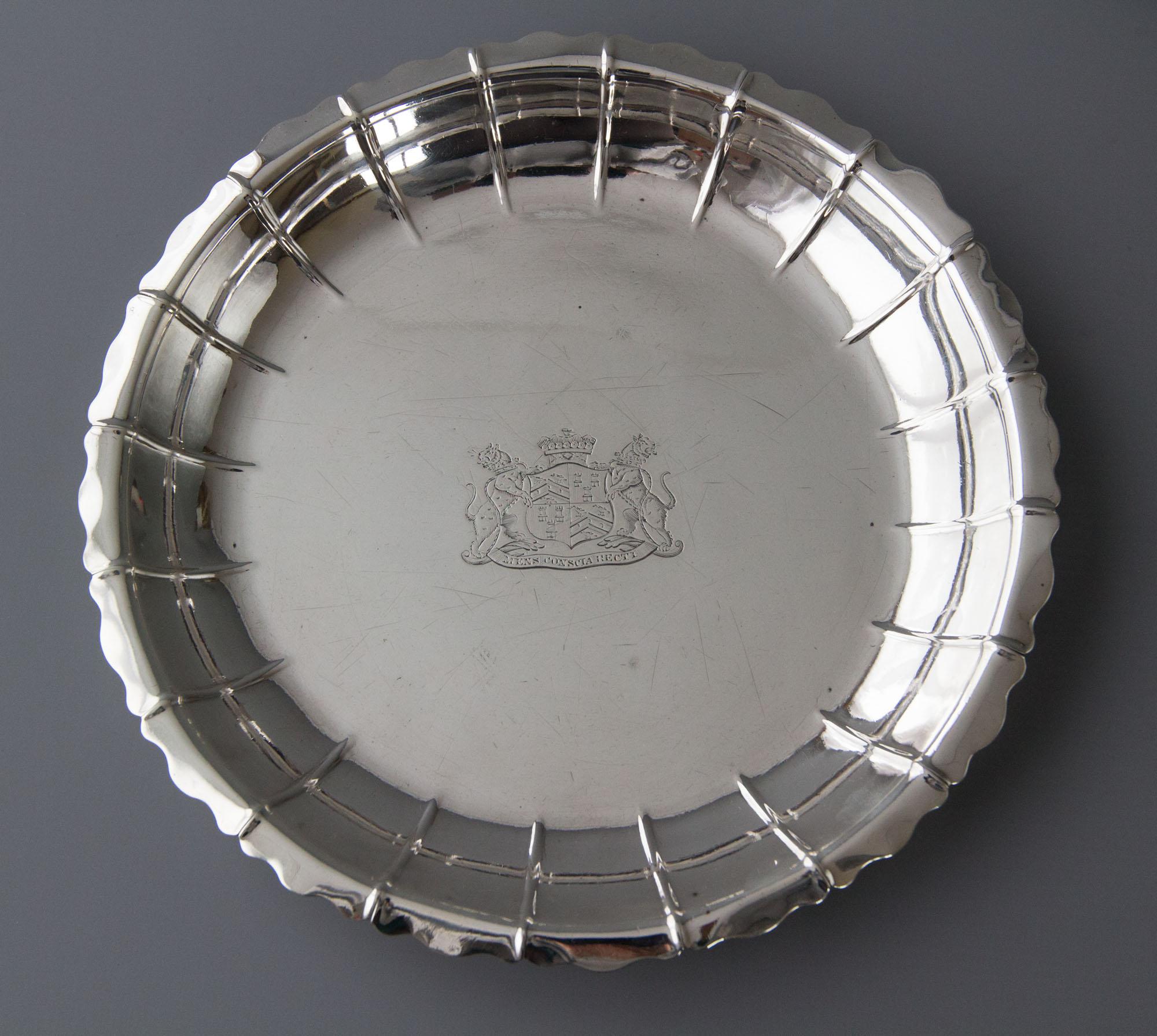 Mid-19th Century Set of Four Silver Strawberry or Serving Dishes, London 1835 by Robert Garrard