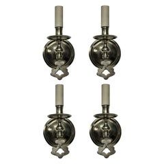 Set of Four Silver Wall Sconces