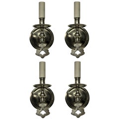 Set of Four Silver Wall Sconces