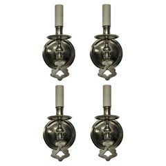 Set of Four Silver Wall Sconces