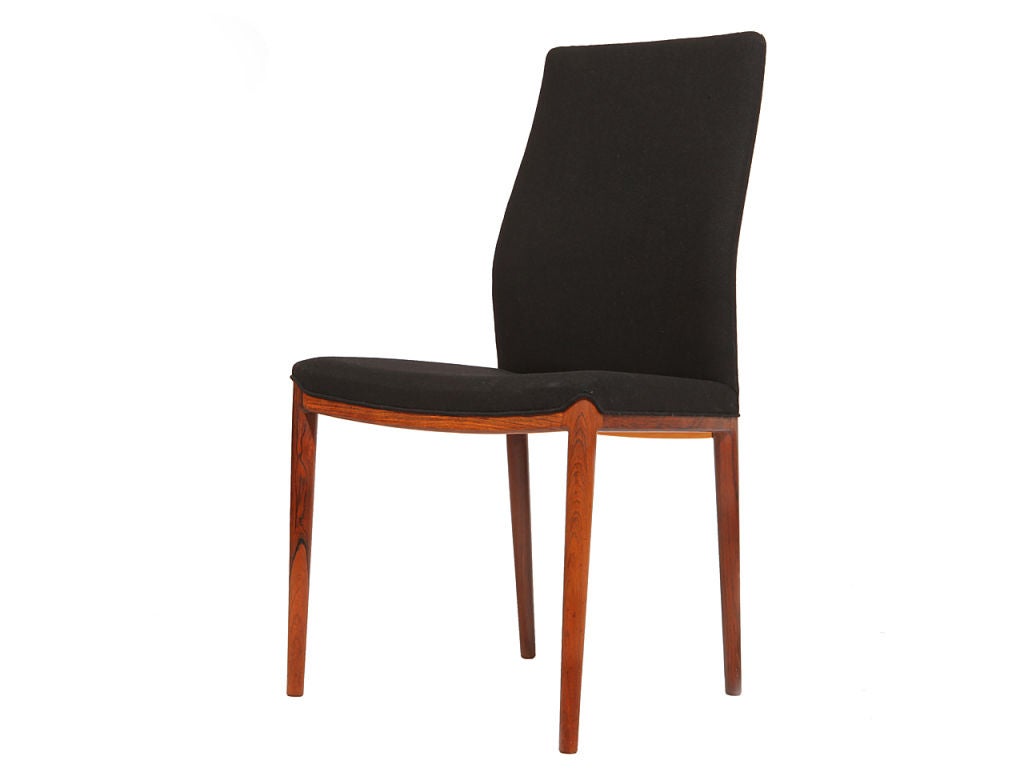 Scandinavian Modern Set of Four Slender Chairs by Vestergaard Jensen For Sale