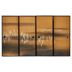 Set di quattro porte scorrevoli (Fusuma): Erbe selvatiche