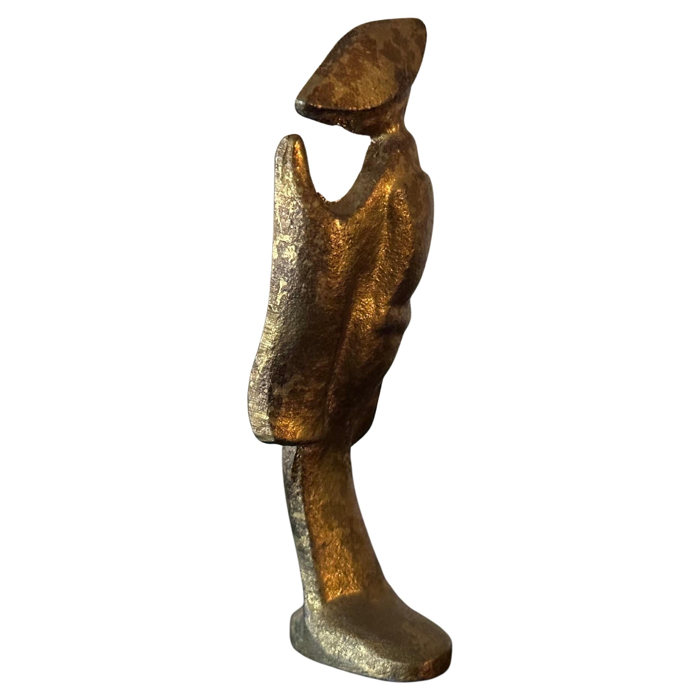 Giapponese Set di quattro piccole figure di geisha giapponese in bronzo MCM in vendita