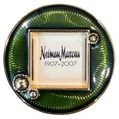 Set of Four Mini Picture Frames in Brass, Enamel & Charms by Jay Strongwater