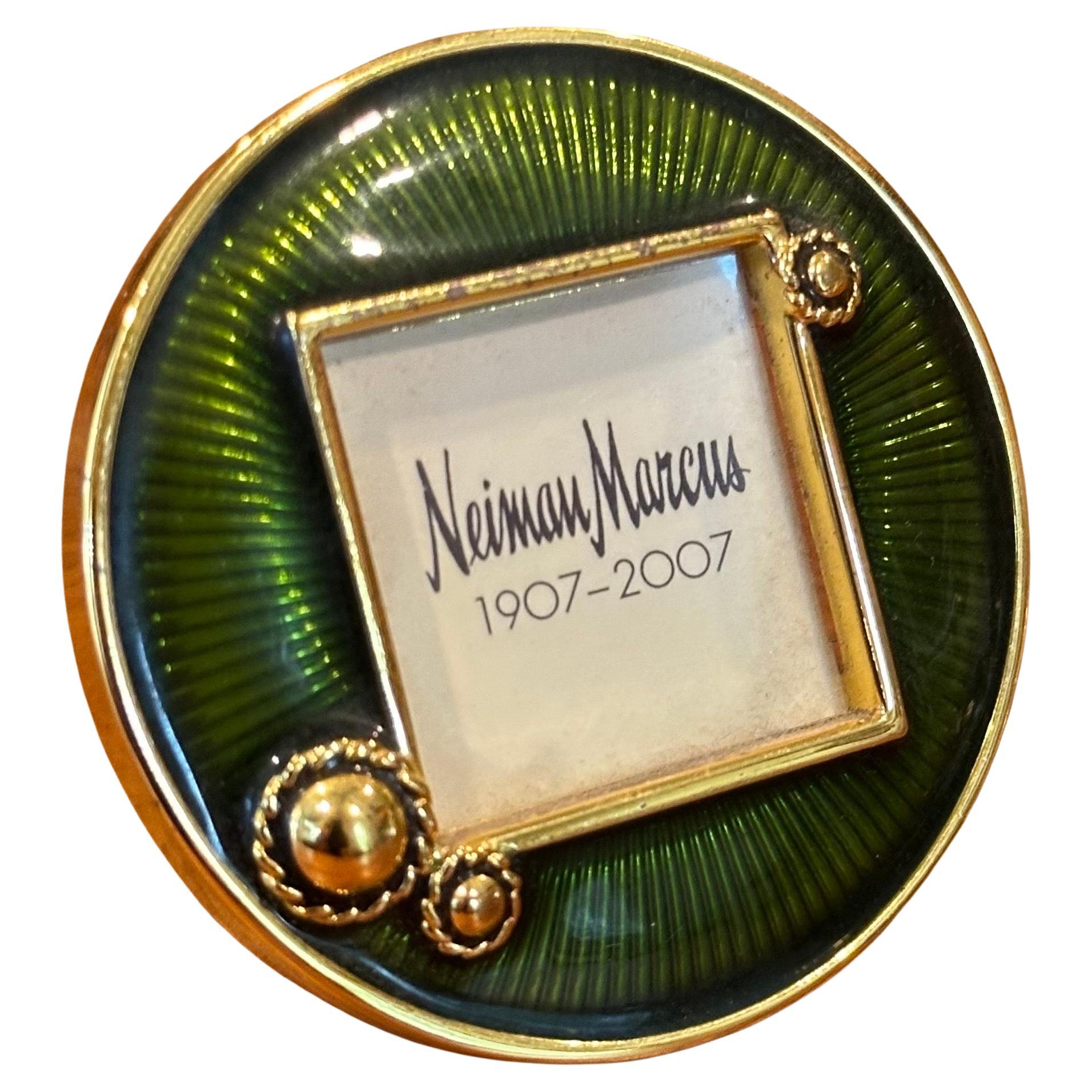 Set of Four Small Picture Frames in Brass, Enamel & Crystals by Jay Strongwater For Sale 1