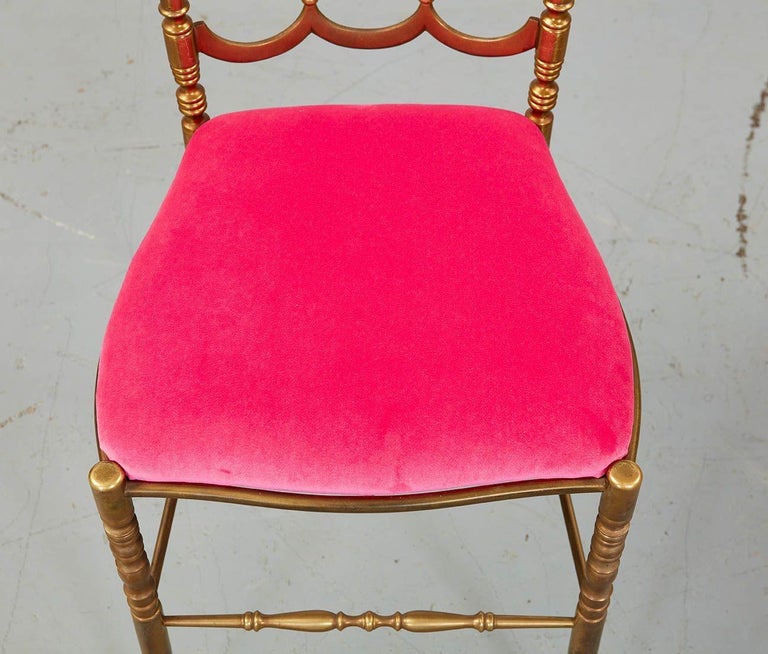 Set of Four Solid Brass Charivari Party Chairs For Sale at 1stDibs