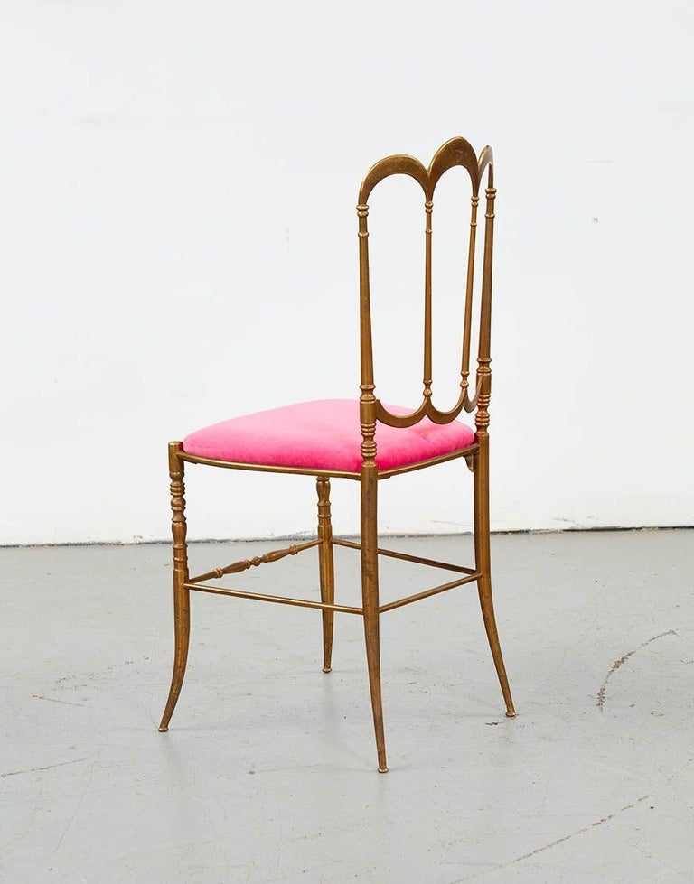 Set of Four Solid Brass Charivari Party Chairs For Sale at 1stDibs