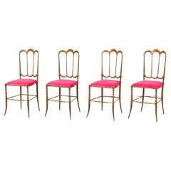 Set of Four Solid Brass Charivari Party Chairs